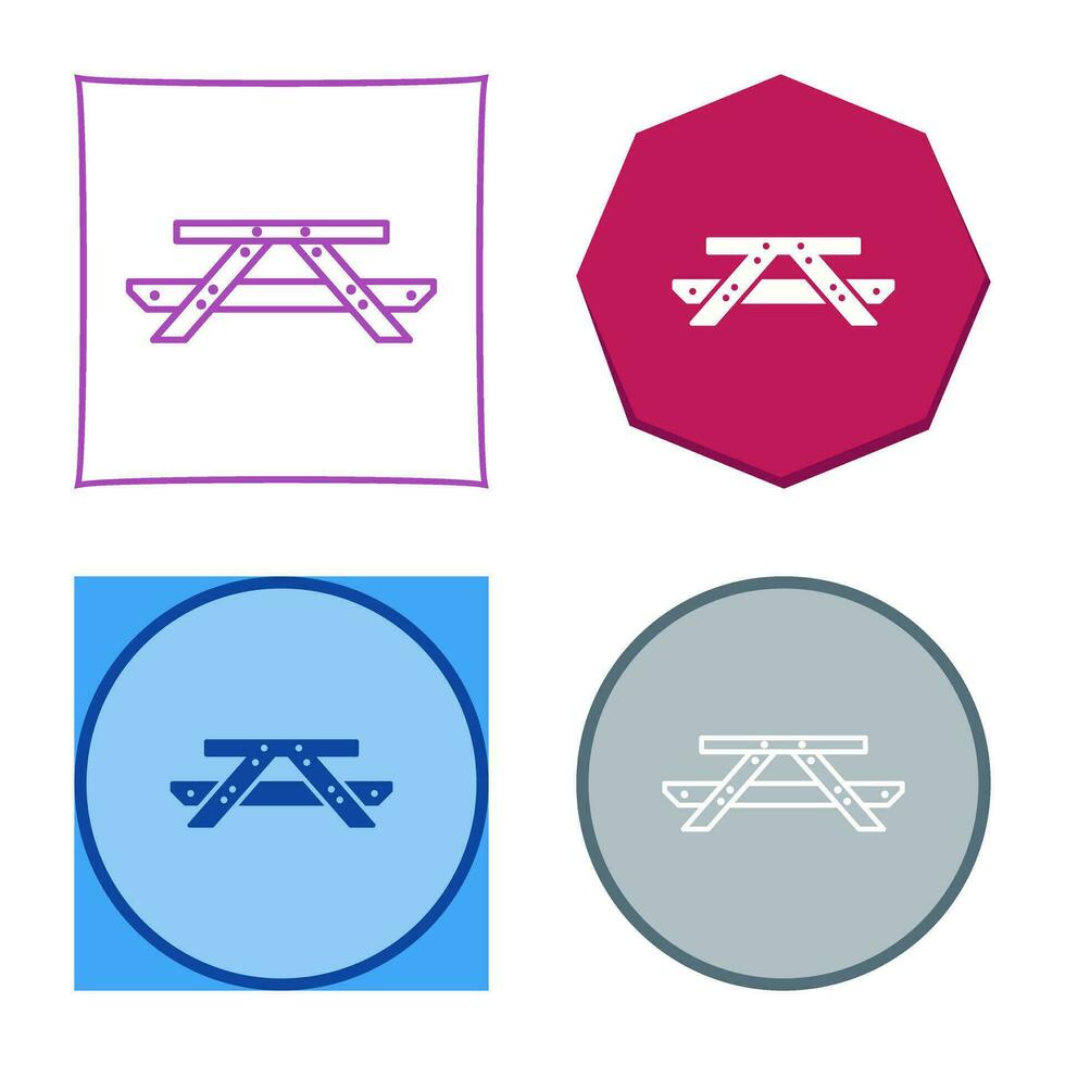 Picnic of Table Vector Icon