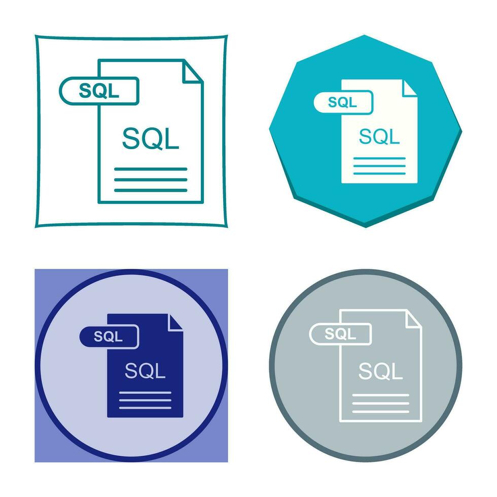 icono de vector de sql