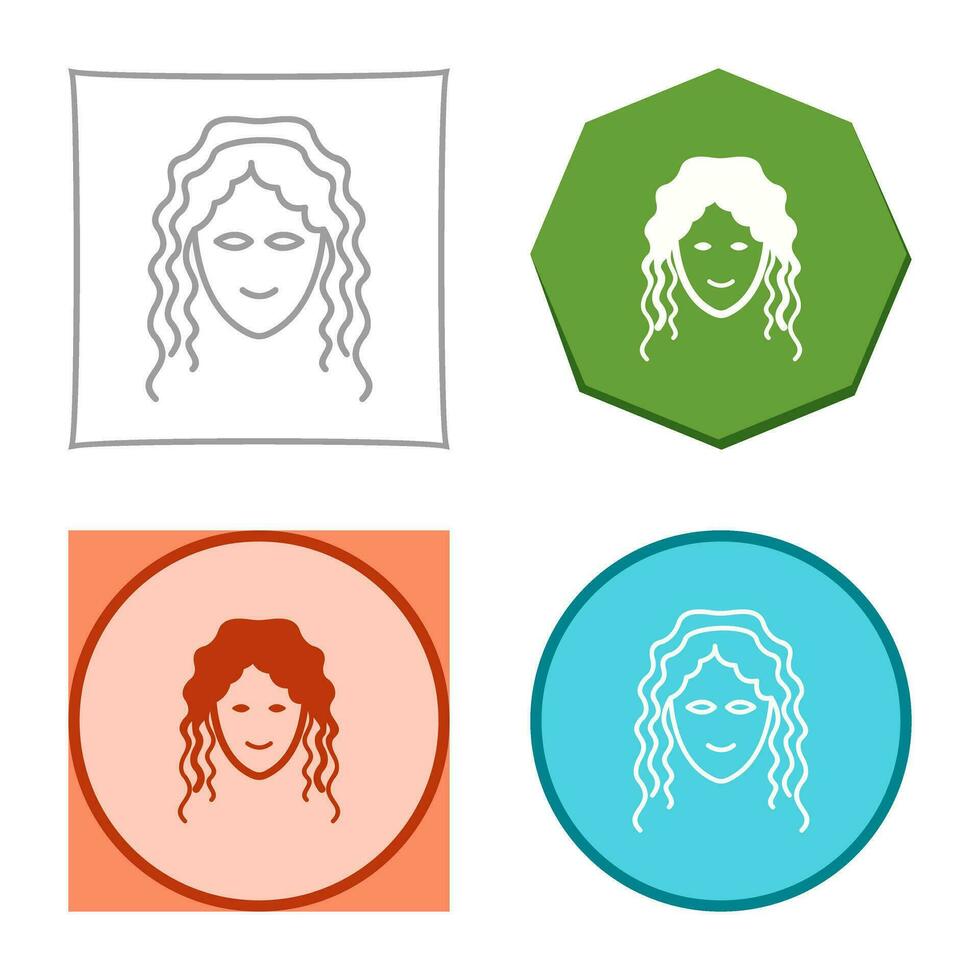 Hair Curly Vector Icon