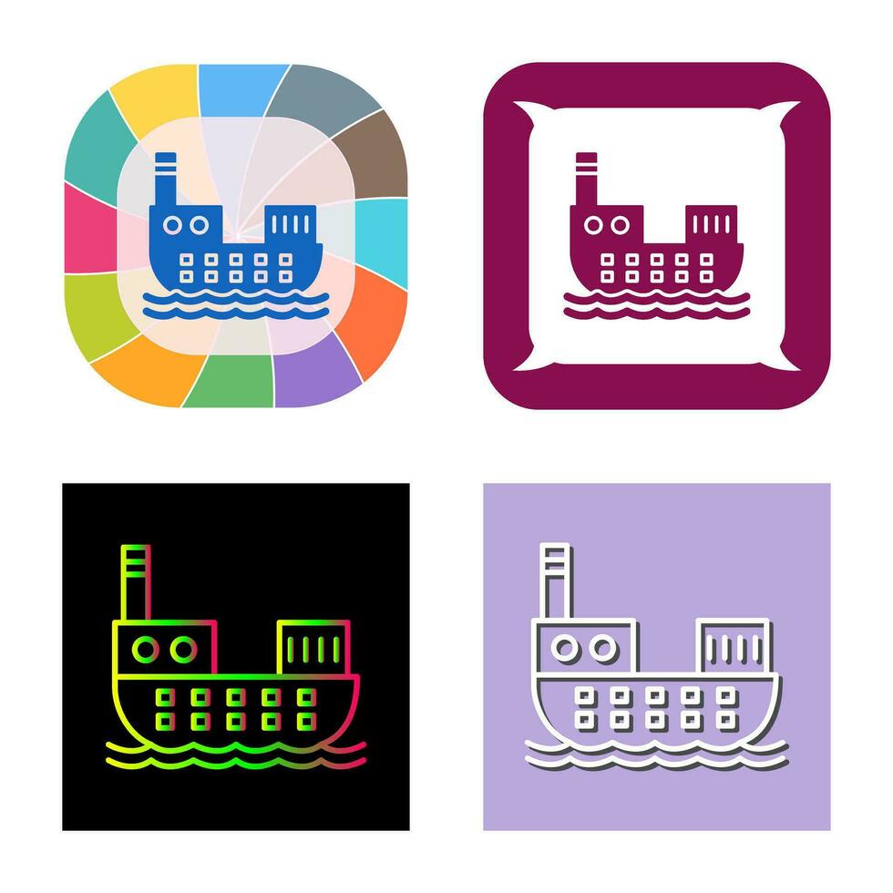 Cargo Ship Vector Icon