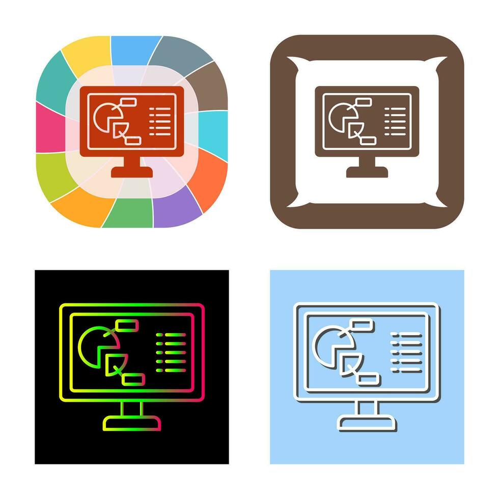 icono de vector de gráfico circular