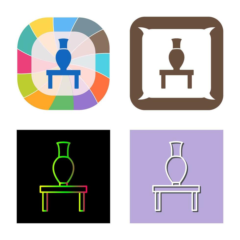 Vase Exhibit Vector Icon