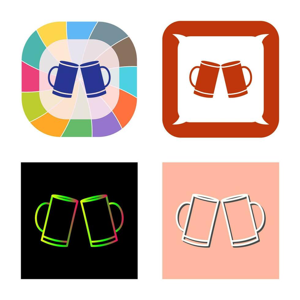 Beers Toasting Vector Icon