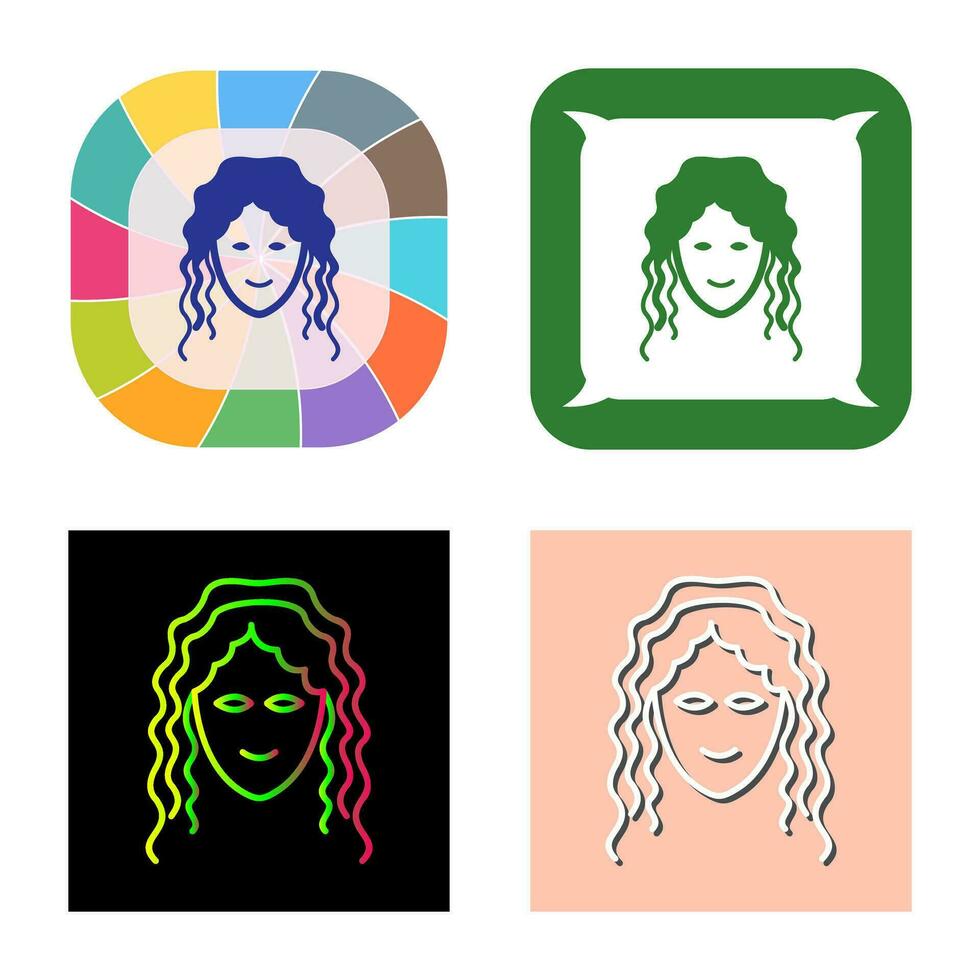 Hair Curly Vector Icon