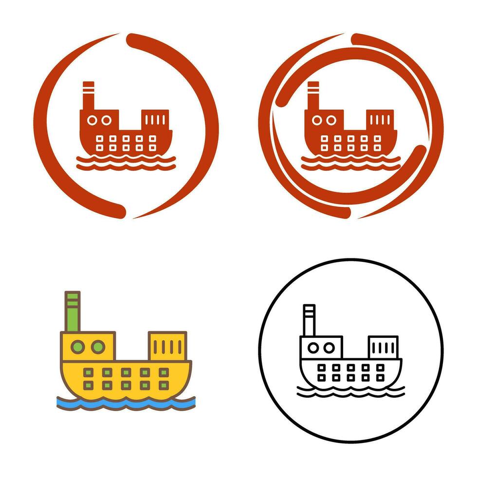 Cargo Ship Vector Icon