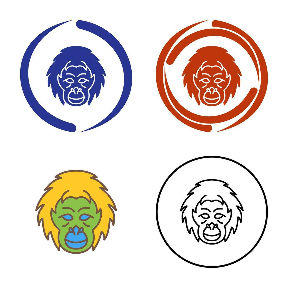 Orangutan Vector Icon