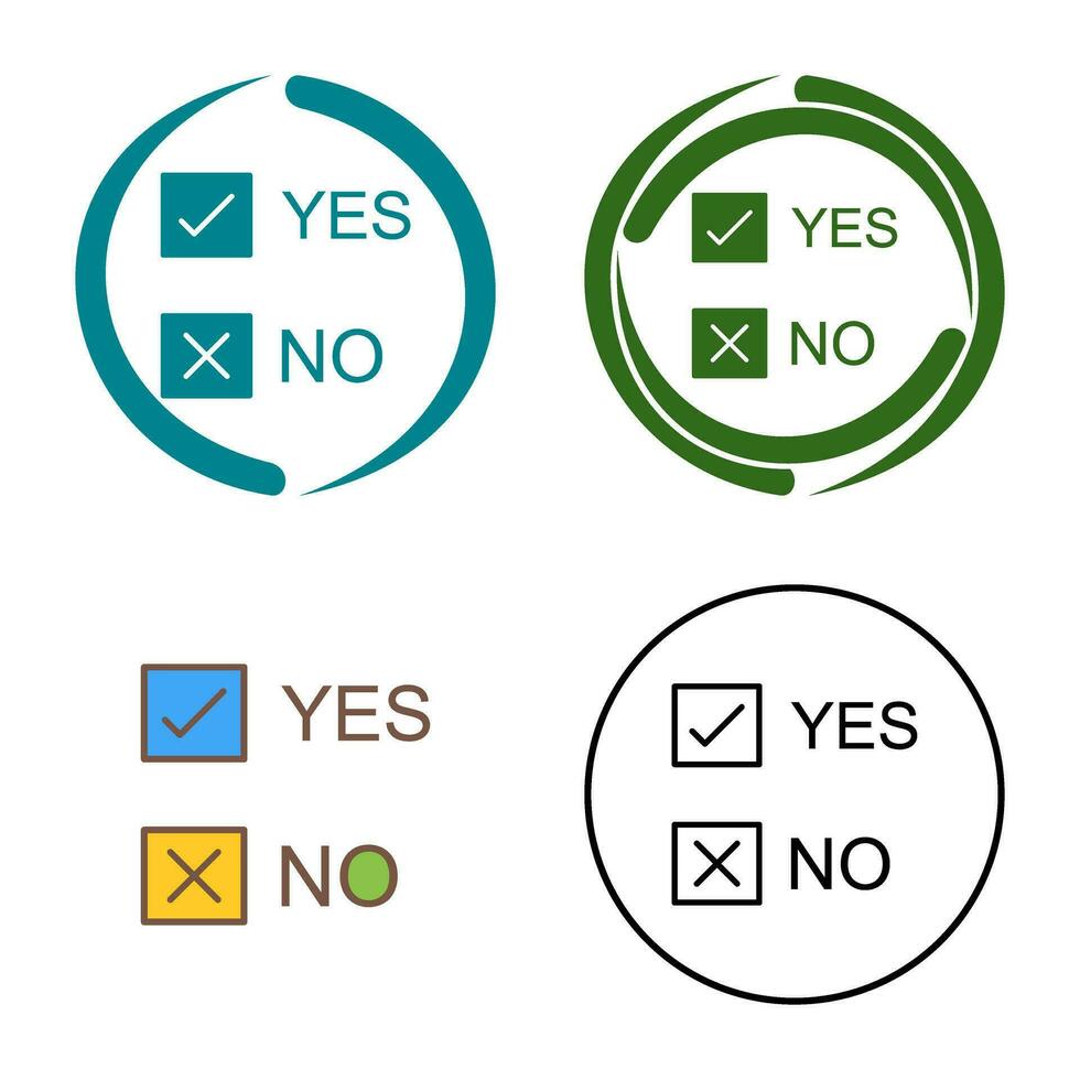 Yes No Option Vector Icon 34180893 Vector Art at Vecteezy