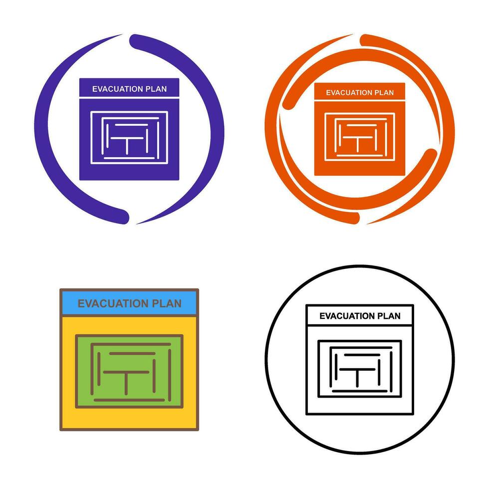 Evacuation Plan Vector Icon