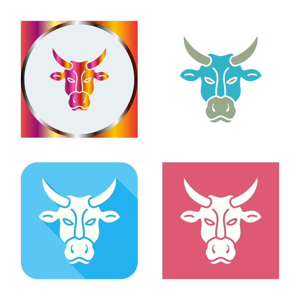 icono de vector de vaca