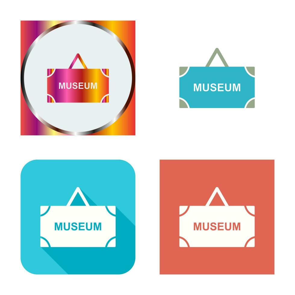 Museum Tag Vector Icon