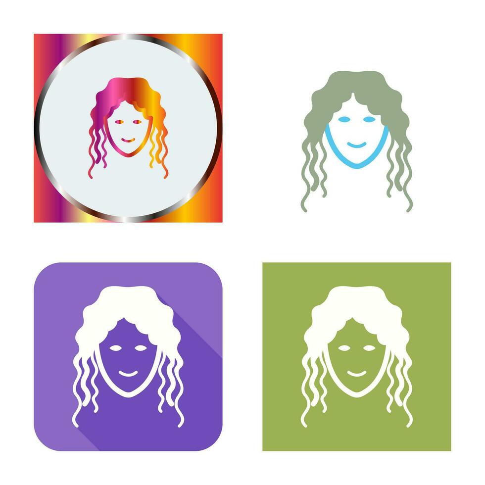 Hair Curly Vector Icon