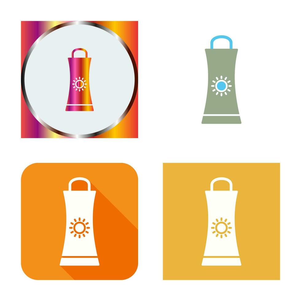 Sunblock Cream Vector Icon