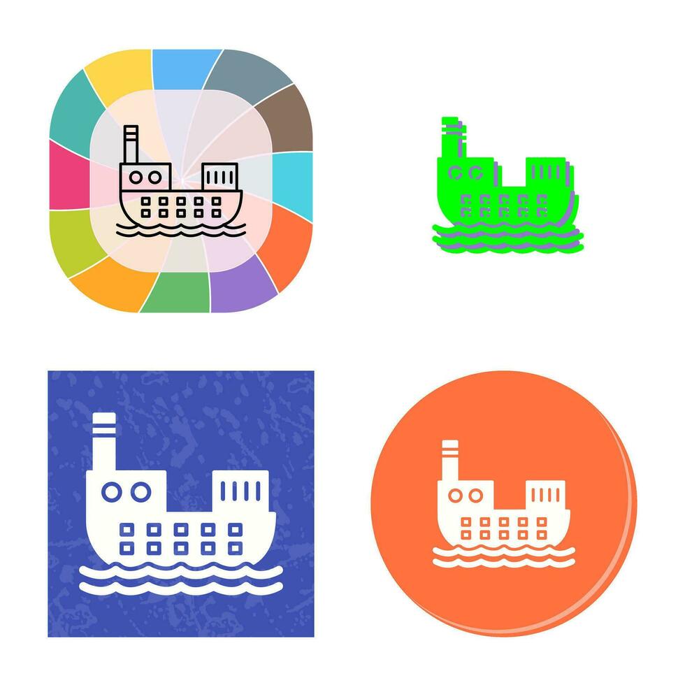 Cargo Ship Vector Icon