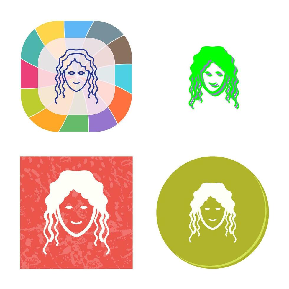 Hair Curly Vector Icon