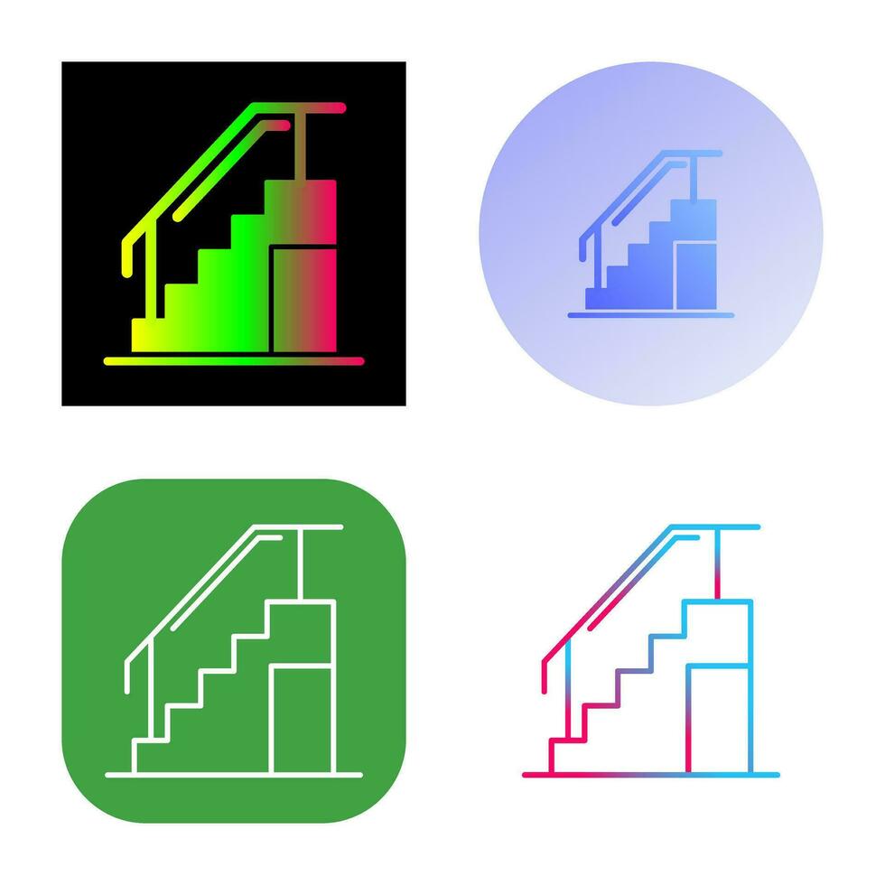 icono de vector de escaleras