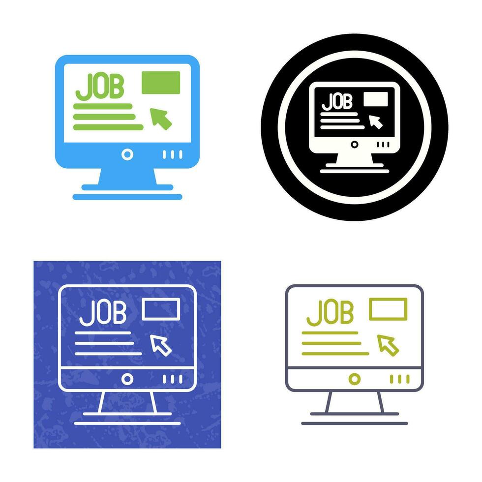 Online Job Vector Icon