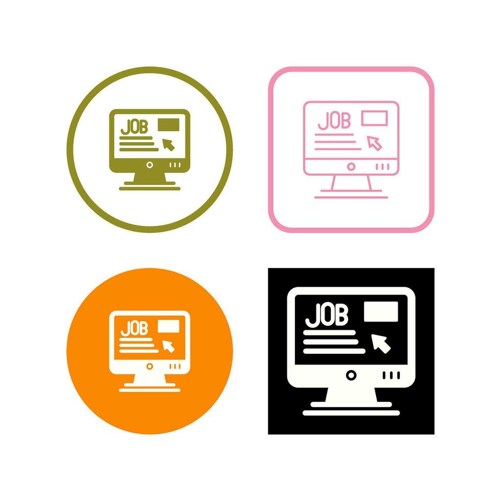 Online Job Vector Icon