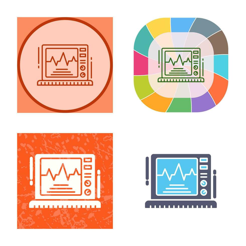 icono de vector de monitor de electrocardiograma