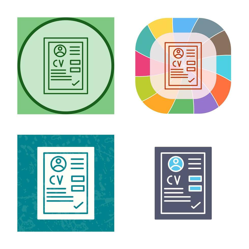 CV Vector Icon