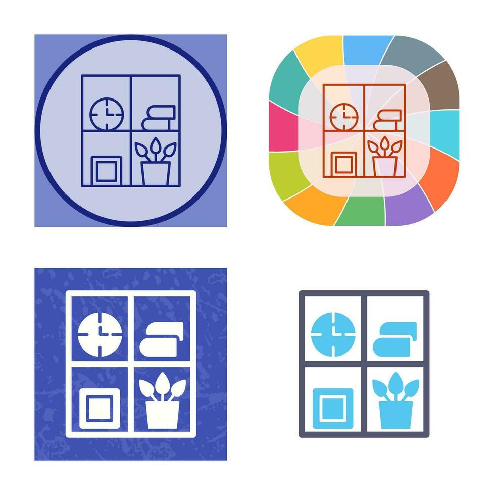 Bookshelf Vector Icon