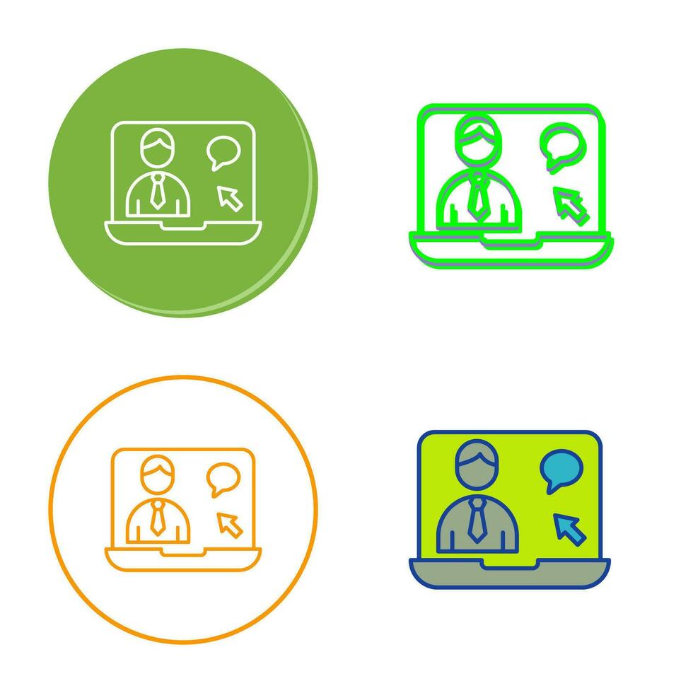Online Interview Vector Icon