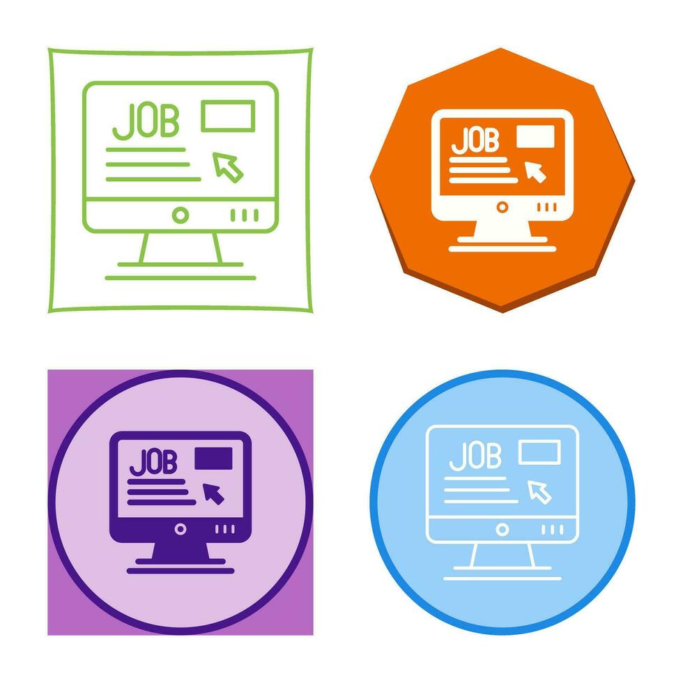 Online Job Vector Icon