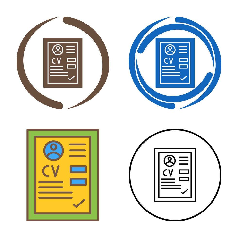 CV Vector Icon