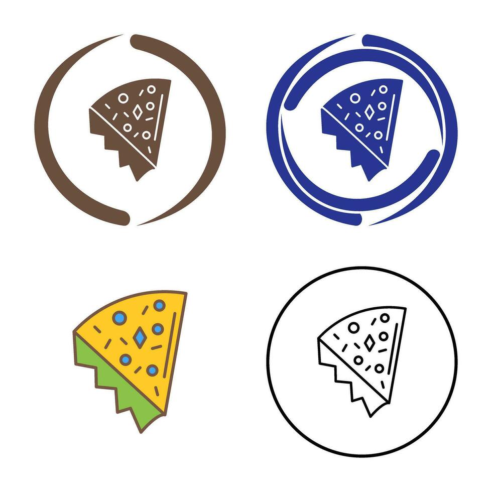 icono de vector de rebanada de pizza