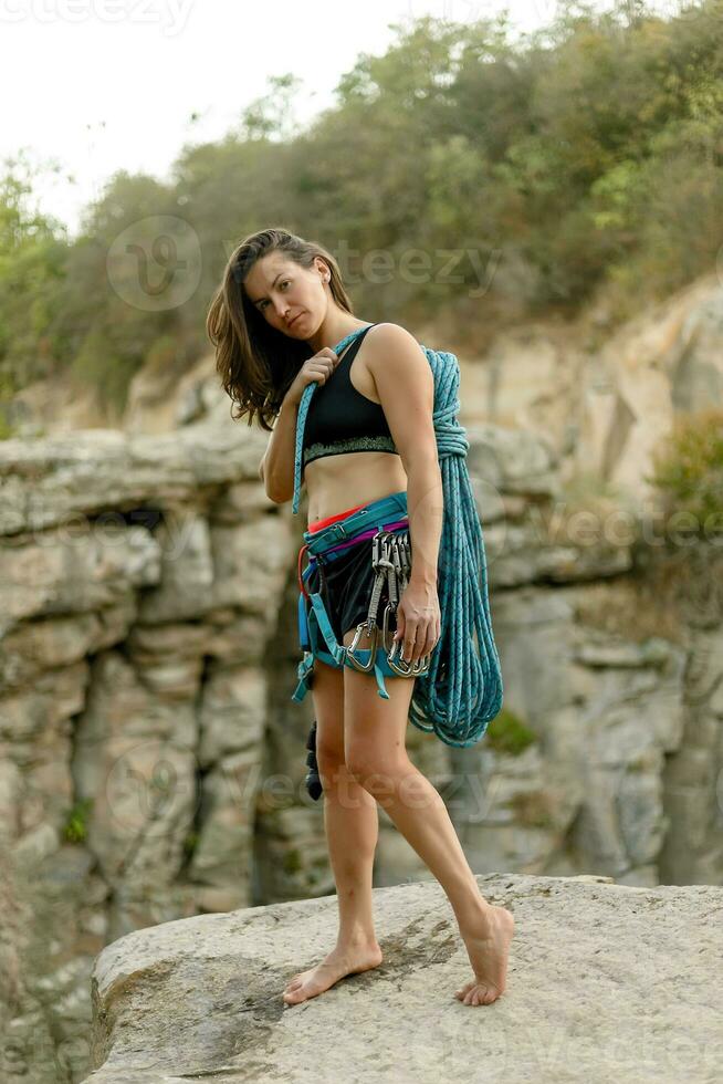 Climber holds the rope. S photo