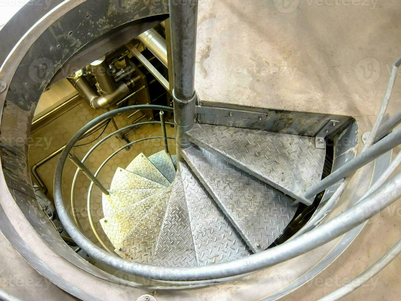 Metal spiral staircase photo