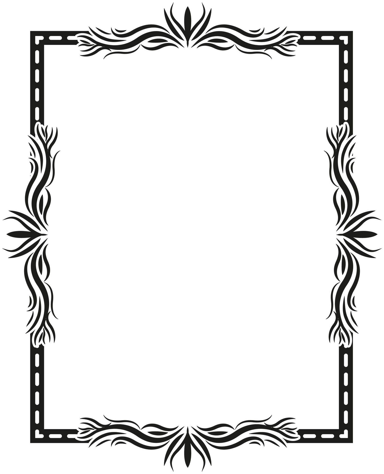 Border frame deco vector album for photo. Simple illustration of border