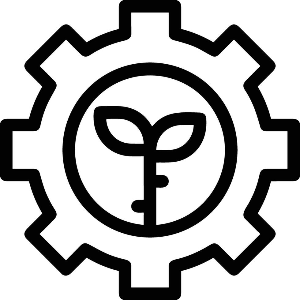 Gear setting symbol icon vector image. Illustration of the industrial wheel mechine mechanism design image