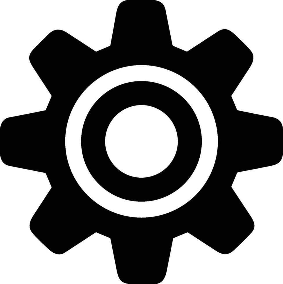 Gear setting symbol icon vector image. Illustration of the industrial wheel mechine mechanism design image