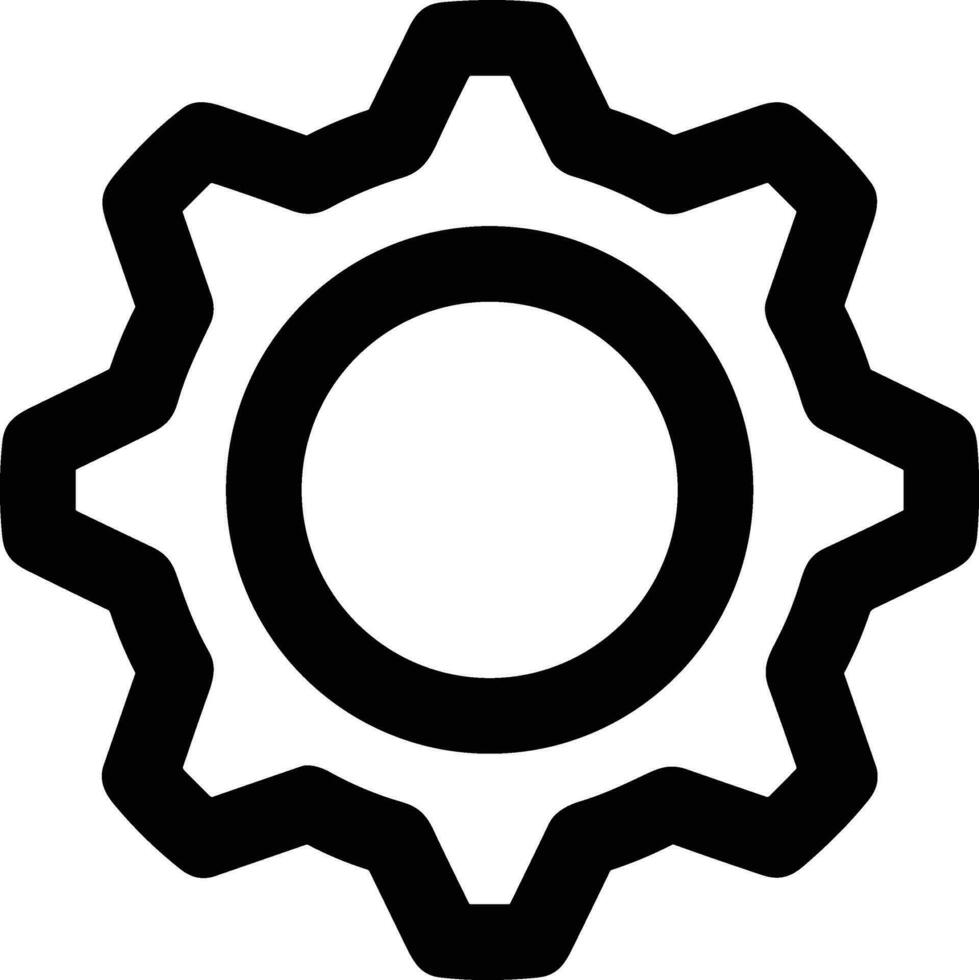 Gear setting symbol icon vector image. Illustration of the industrial wheel mechine mechanism design image