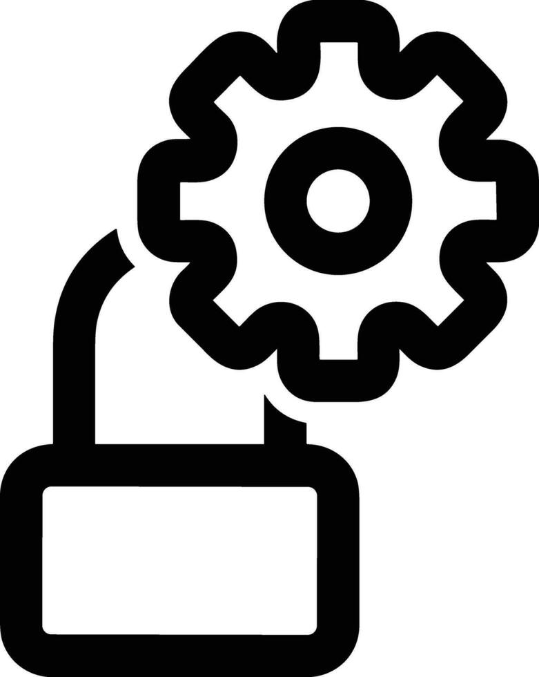 Gear setting symbol icon vector image. Illustration of the industrial wheel mechine mechanism design image