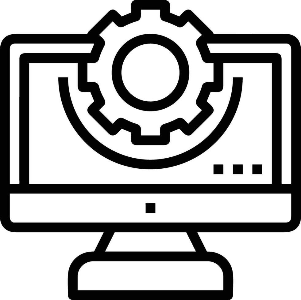 Gear setting symbol icon vector image. Illustration of the industrial wheel mechine mechanism design image