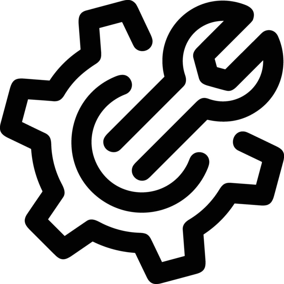 Gear setting symbol icon vector image. Illustration of the industrial wheel mechine mechanism design image