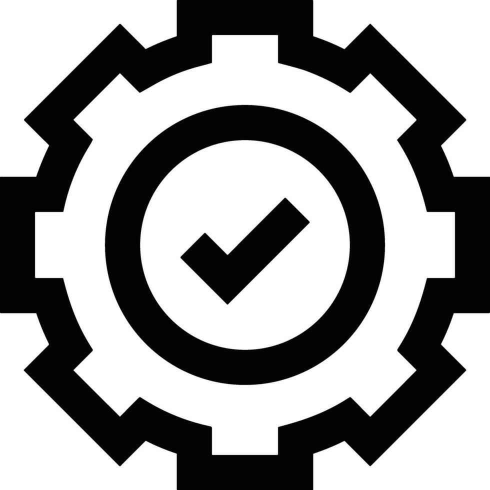 Gear setting symbol icon vector image. Illustration of the industrial wheel mechine mechanism design image