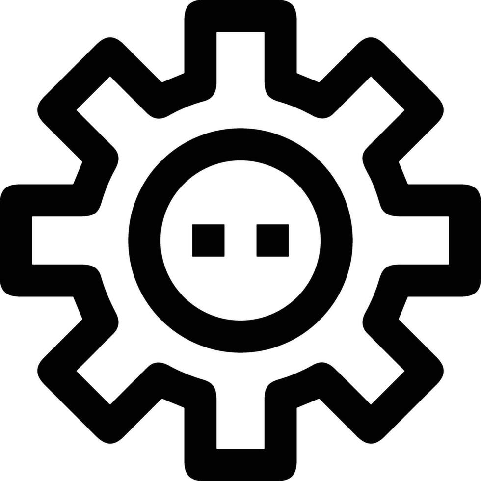 Gear setting symbol icon vector image. Illustration of the industrial wheel mechine mechanism design image