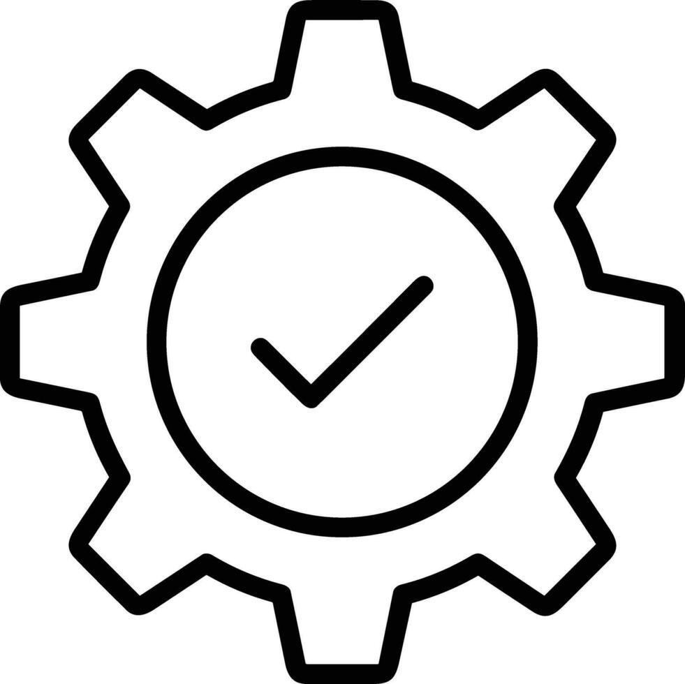 engranaje ajuste símbolo icono vector imagen. ilustración de el industrial rueda máquina mecanismo diseño imagen