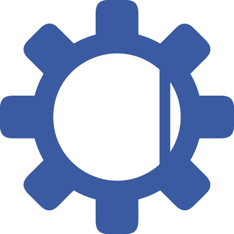 Gear setting symbol icon vector image. Illustration of the industrial wheel mechine mechanism design image