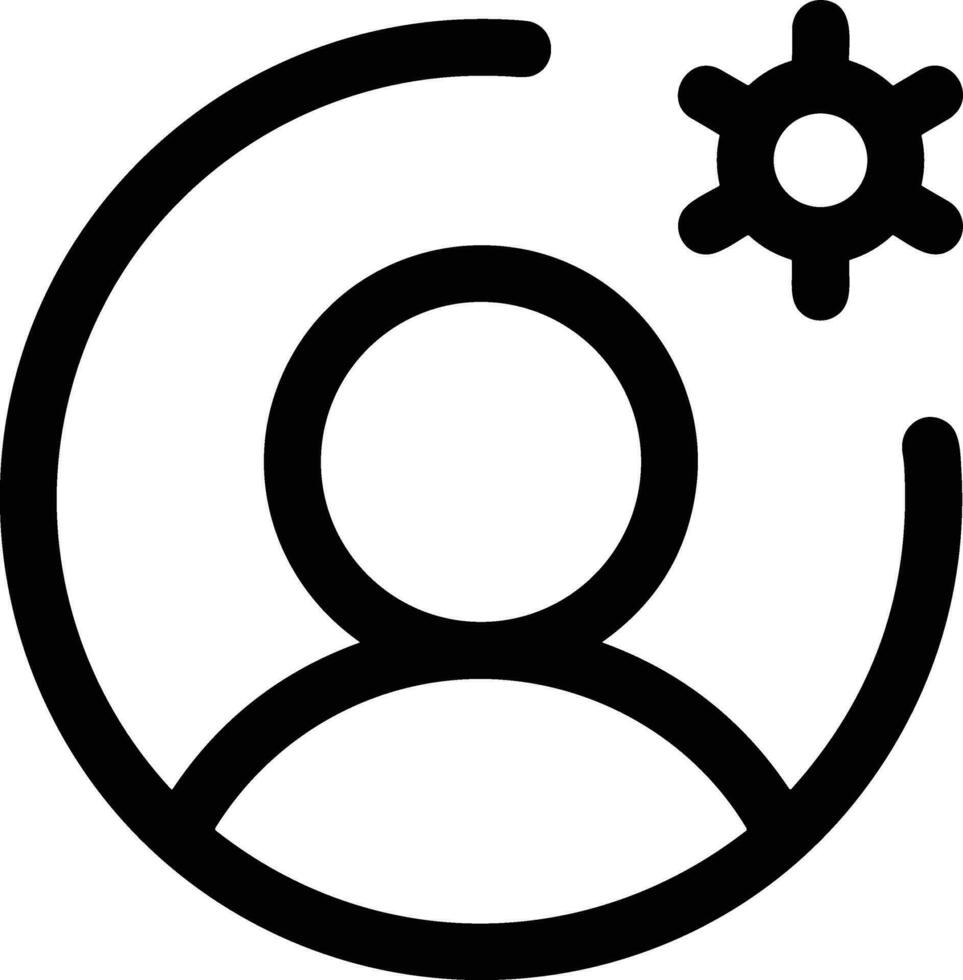 Gear setting symbol icon vector image. Illustration of the industrial wheel mechine mechanism design image