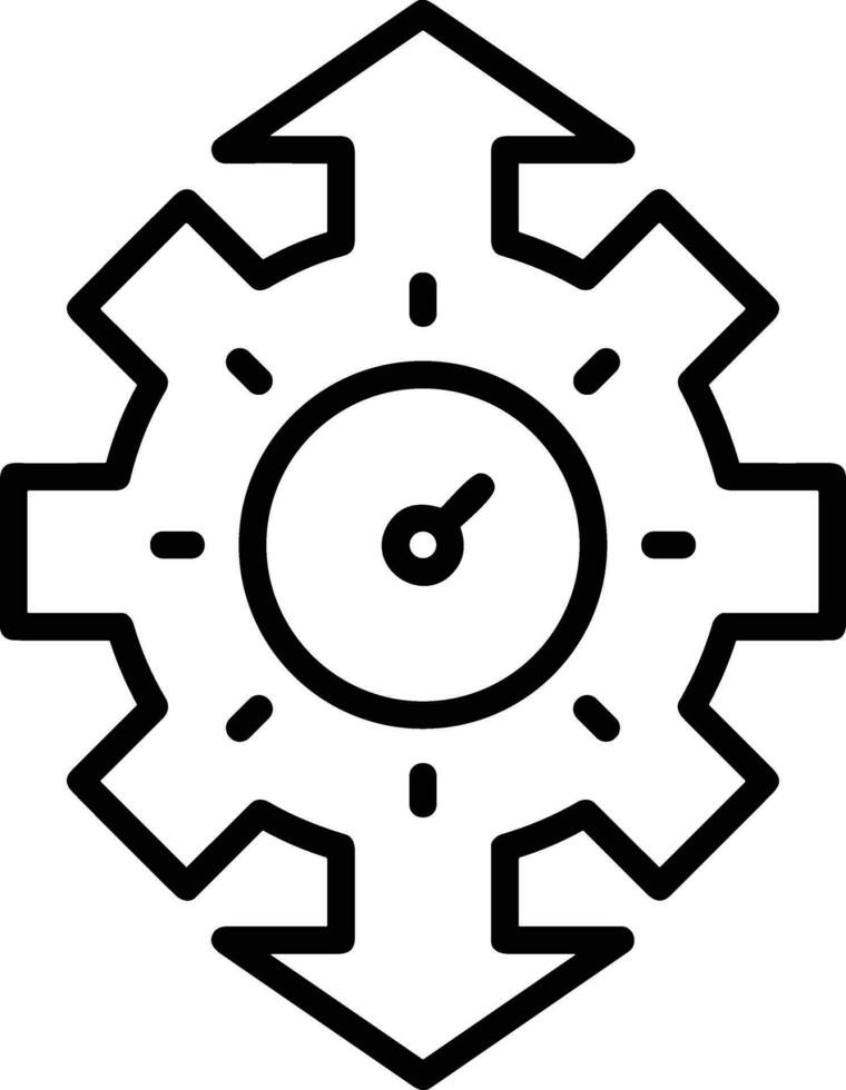 Gear setting symbol icon vector image. Illustration of the industrial wheel mechine mechanism design image