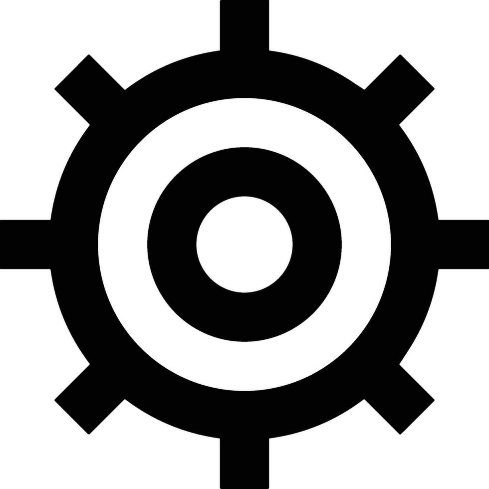Gear setting symbol icon vector image. Illustration of the industrial wheel mechine mechanism design image