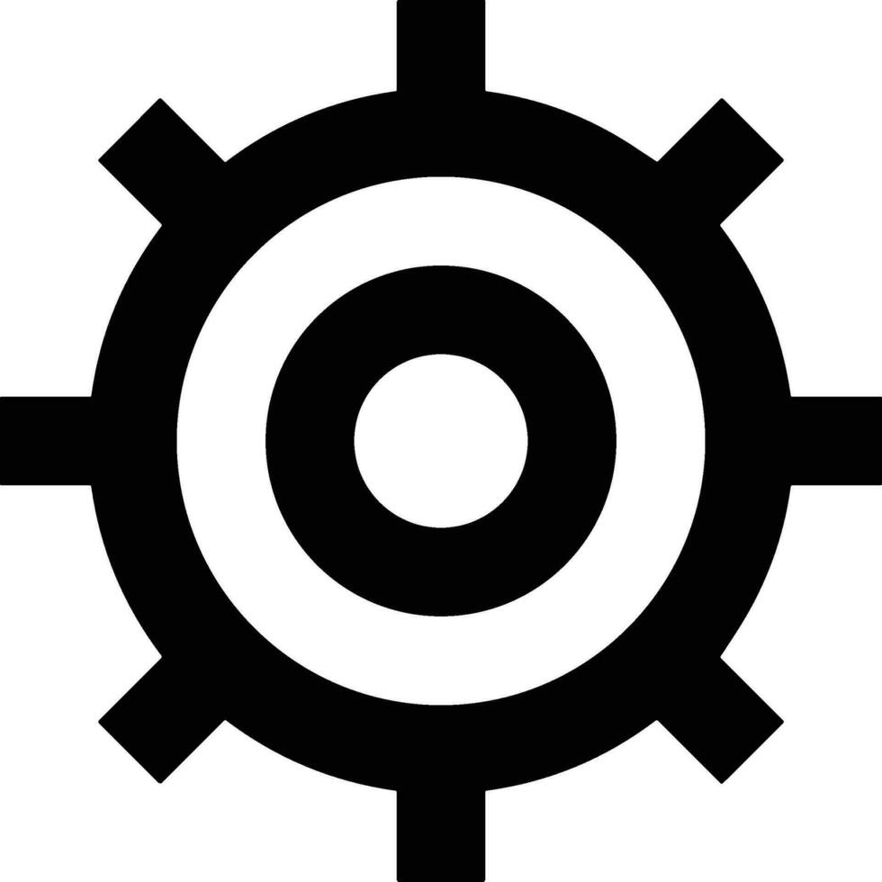 Gear setting symbol icon vector image. Illustration of the industrial wheel mechine mechanism design image