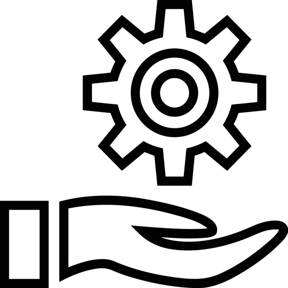 Gear setting symbol icon vector image. Illustration of the industrial wheel mechine mechanism design image