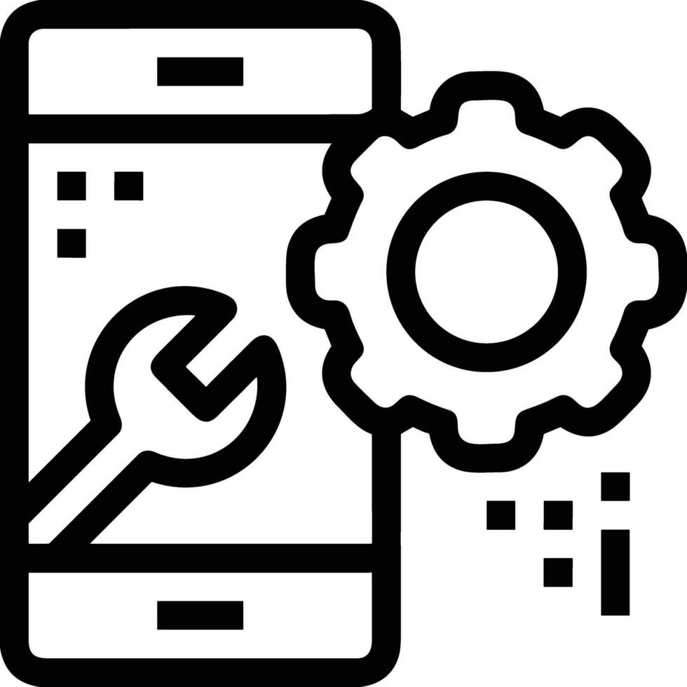 Gear setting symbol icon vector image. Illustration of the industrial wheel mechine mechanism design image
