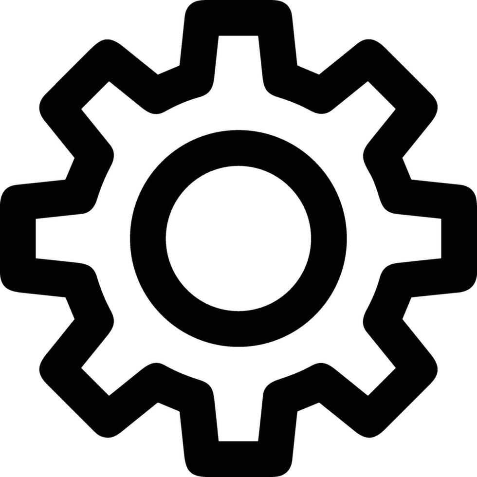 Gear setting symbol icon vector image. Illustration of the industrial wheel mechine mechanism design image