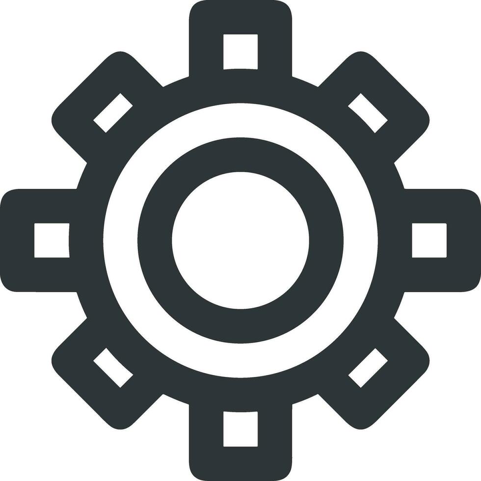 Gear setting symbol icon vector image. Illustration of the industrial wheel mechine mechanism design image