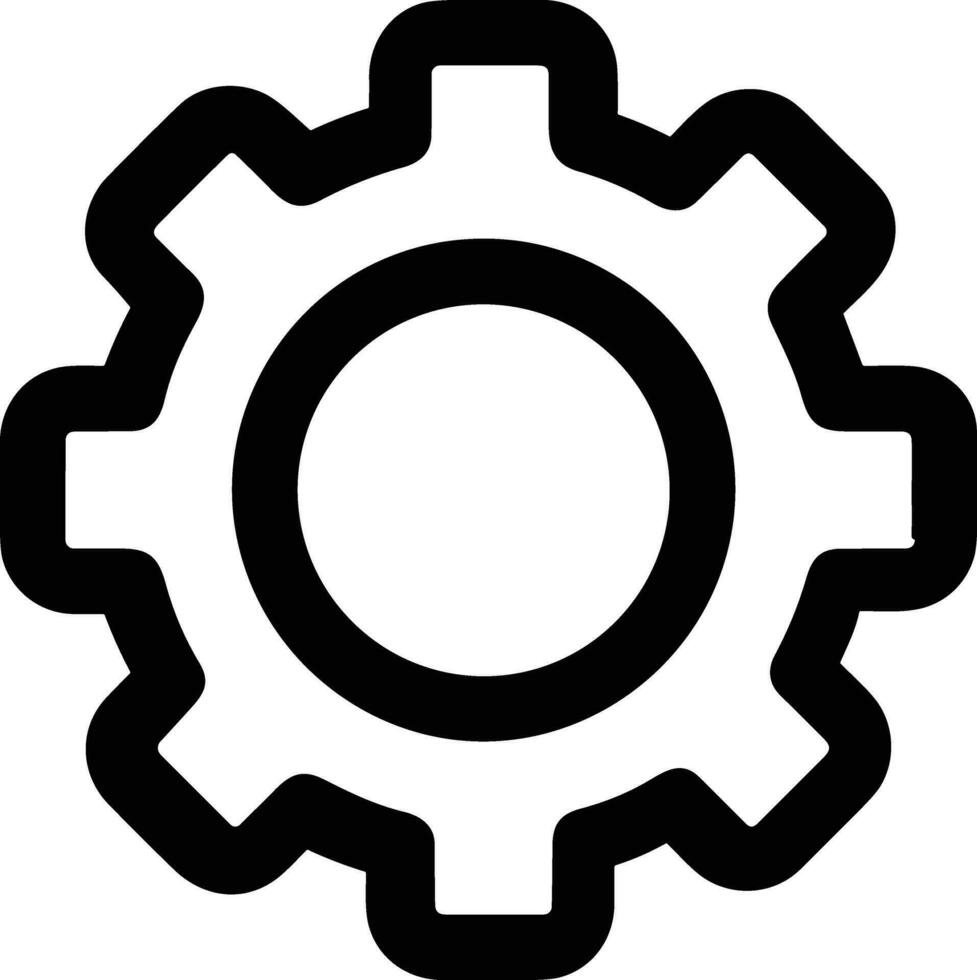 Gear setting symbol icon vector image. Illustration of the industrial wheel mechine mechanism design image